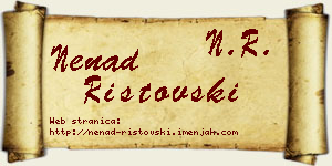 Nenad Ristovski vizit kartica